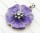 Stainless Steel Royal Purple Enamel Flower pendant - JP090326