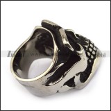 clean-cut Steel Biker Ring with punk style for Motorcycle bikers - r000525