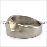 unique silver stainless steel blank signet ring r004686