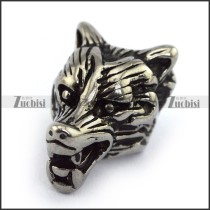 Retro Stainless Steel Casting Wolf Charm a000053