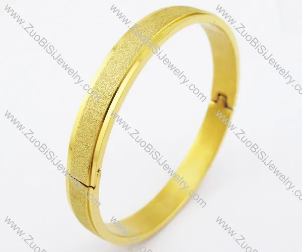 8mm Gold Shimmering Powder Stainless Steel Bangle JB200143