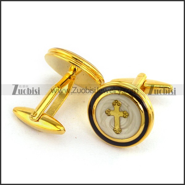 Gold Plated Cooper Cross Cufflinks c000035