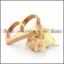 rose gold plated double finger ring for women r004711