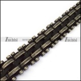 Antique Black Leather Bracelet for Mens b004328