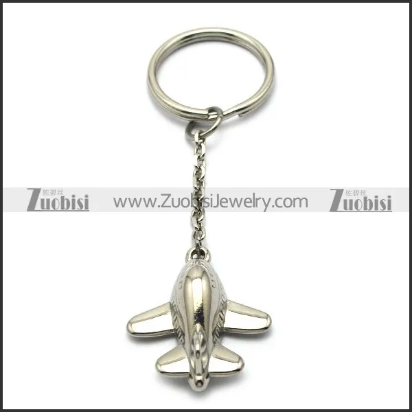 Airplane Stainless Steel Keychain k000023