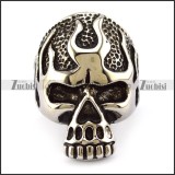 vintage flame fire skull ring for bikers r004821