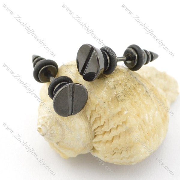 black piercing earring for unisex g000231