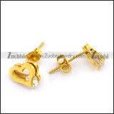 Gold Stainless Steel Necklace and Earring Set s001927