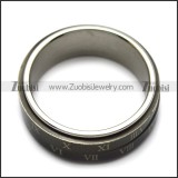 black roman numbers two layers spinner ring r005184