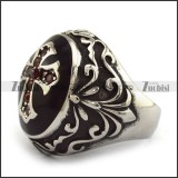 hot welcomed cross ring with red rhinestone r001146