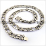 15MM Figaro Chains for Men with Casting Box Buckle n001137