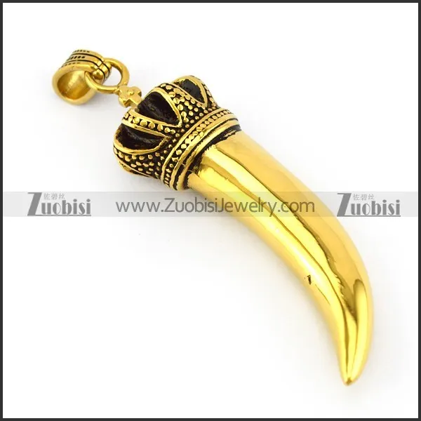 Big Golden Stainless Steel Horn p005518