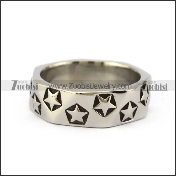 Stainless Steel Casting Stars Ring r004823