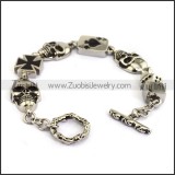 Stainless Steel Skull Bracelet - b000260