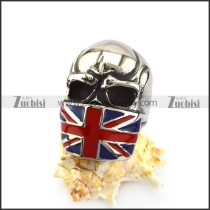 United Kingdom Flag Skull Ring r004971
