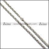 600mm Long Silver Steel Byzatine Chain n001123
