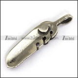 Casting Steel Feather Charm p003978