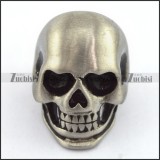 Matte Medium Size Stainless Steel Skull Ring r002947