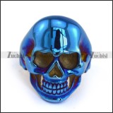 Blue Plated Skull Ring r003685