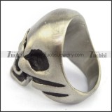 Matte Medium Size Stainless Steel Skull Ring r002947