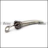 Silver Stainless Steel Medium Horn p005517