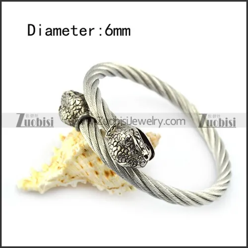 Snake Head Wire Bangle b005836
