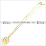 Q Letter Charm Necklace in Gold Plating n001706