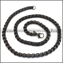 Black Pearl Chain in 600mm long 7mm wide n000613