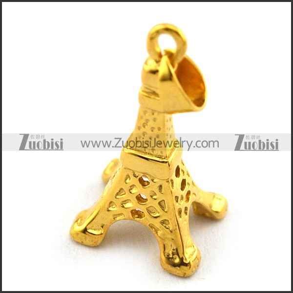 Gold Plating Eiffel Tower Pendant p003395