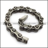 12mm Gun Metal Steel Bike Chain Bracelet b005579