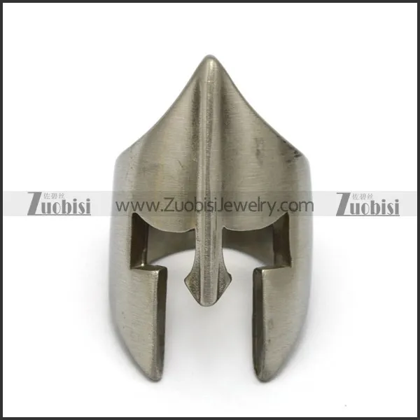 brushed stainless steel sparta warrior ring r005072