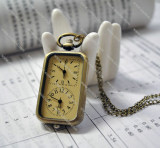 Fashion Double Movements Square Pocket Watch for Uniset -PW000109