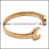 rose gold tone stainless steel spanner bangle b007005