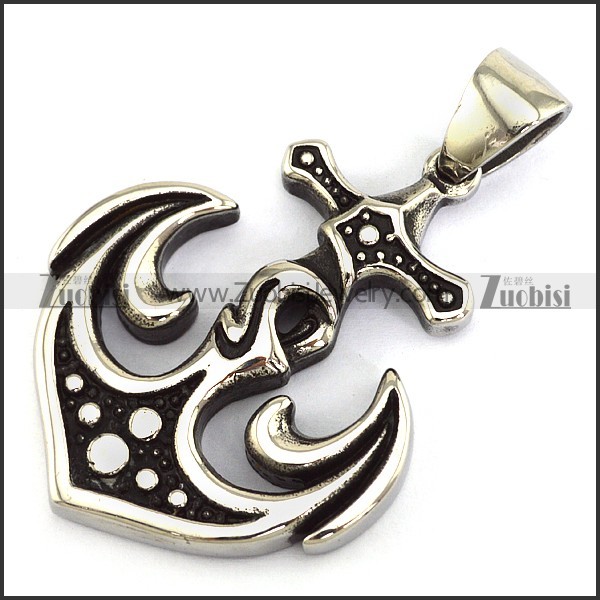 Stainless Steel Anch Pendant p003316