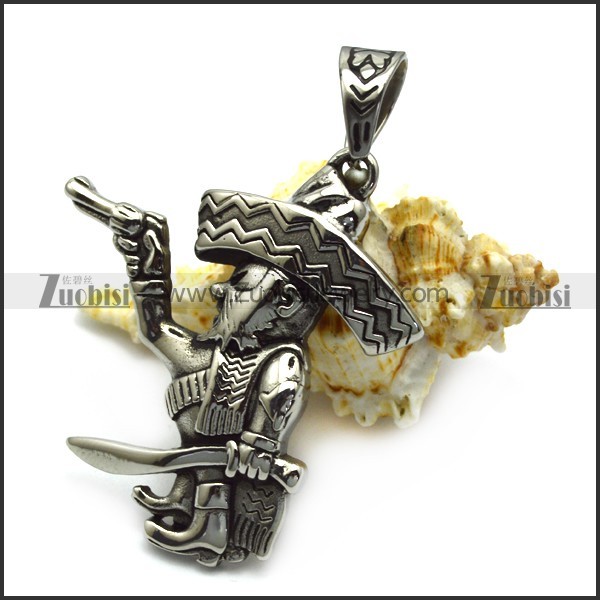 stainless steel casting fat mexican pendant p006715