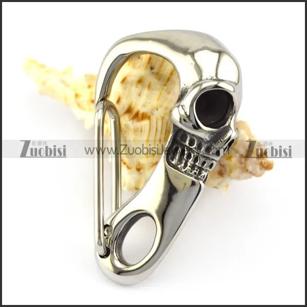 316L Big Stainless Steel Skull Clasp a000471