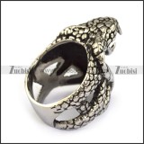 stainless steel biker rings with snake shaped -JR350266