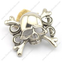 Skull and Crossbones Belt Buckle in Stainless Steel bu000040