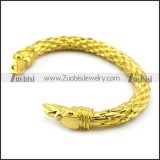 shiny yellow gold plating brass raven bangle b005503