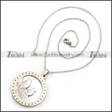 Two Birds Steel Chain Necklace n001329