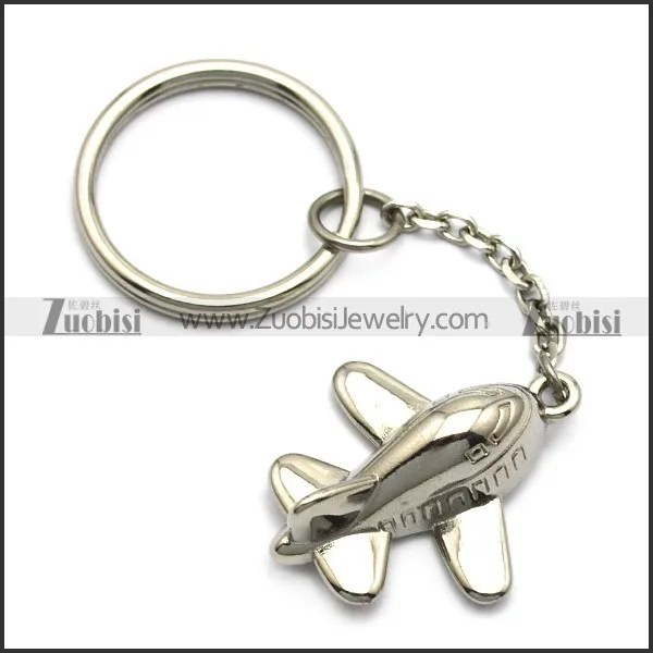 Airplane Stainless Steel Keychain k000023