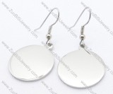 Round Plate Stainless Steel earring - JE050135