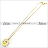 Golden W Rhinestones Charm Chain n001712