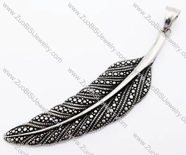 Stainless Steel Big Plumage Pendants - JP420002