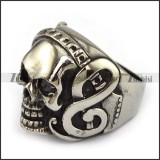 Stainless Steel Skull Ring - JR350153