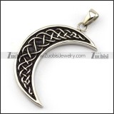 Stainless Steel Moon-shaped Pendant p004402