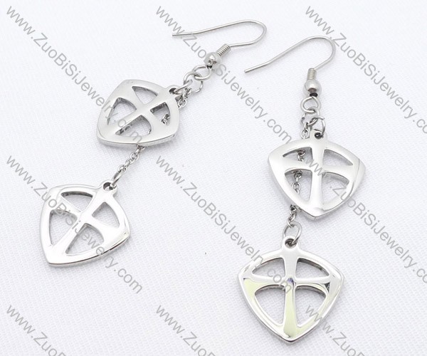 Double Shield Stainless Steel earring - JE050159