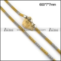 Gold and Silver Plated Stainless Steel Meshy Chain n001102