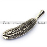 Stainless Steel Casting Feather Charm p003513