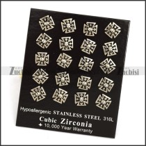 Malta Cross Stainless Steel Earring e001226